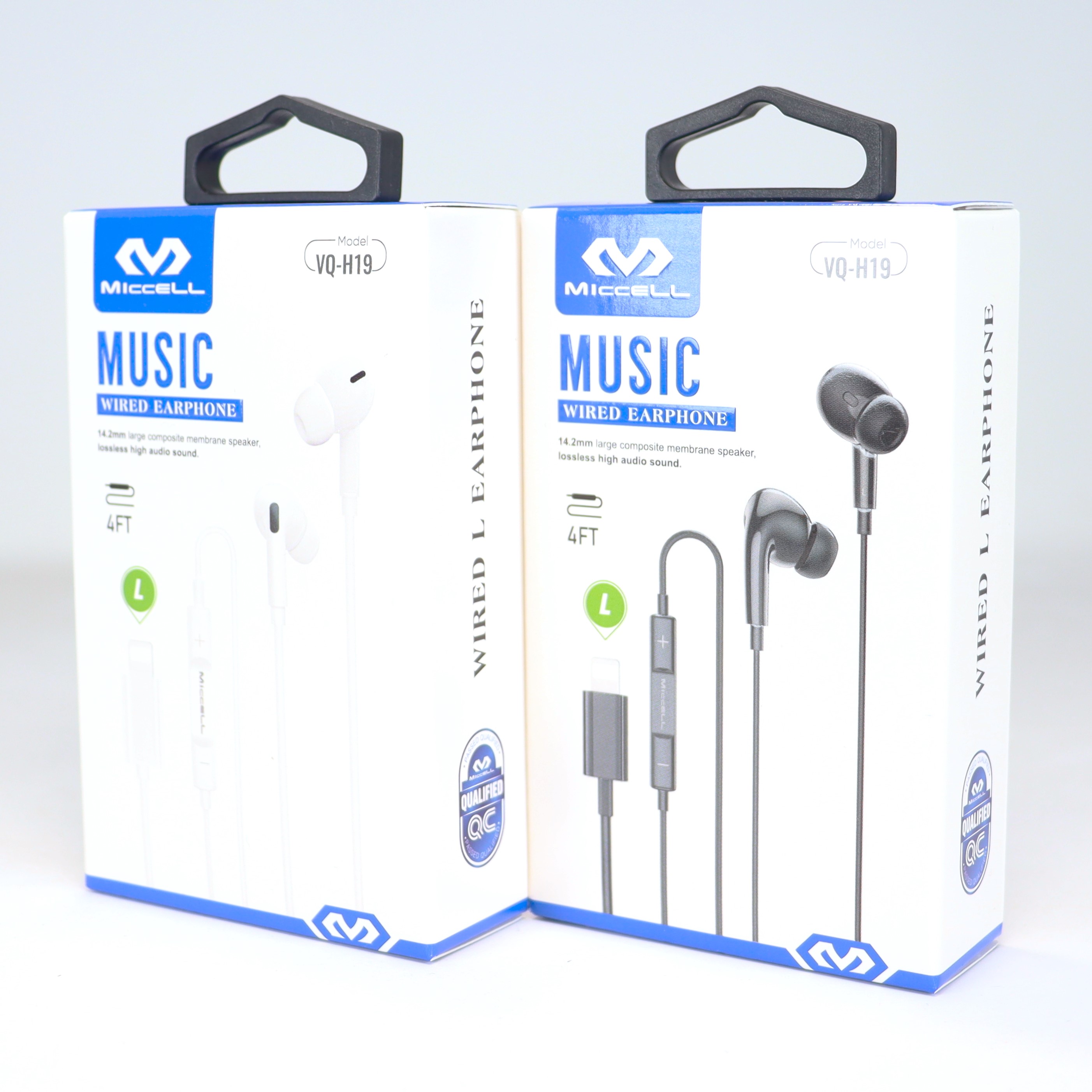 S2353 Miccell In-Ear Wired L Earphone (VQ-H19) Box Pack (810083582412, 810083582429)